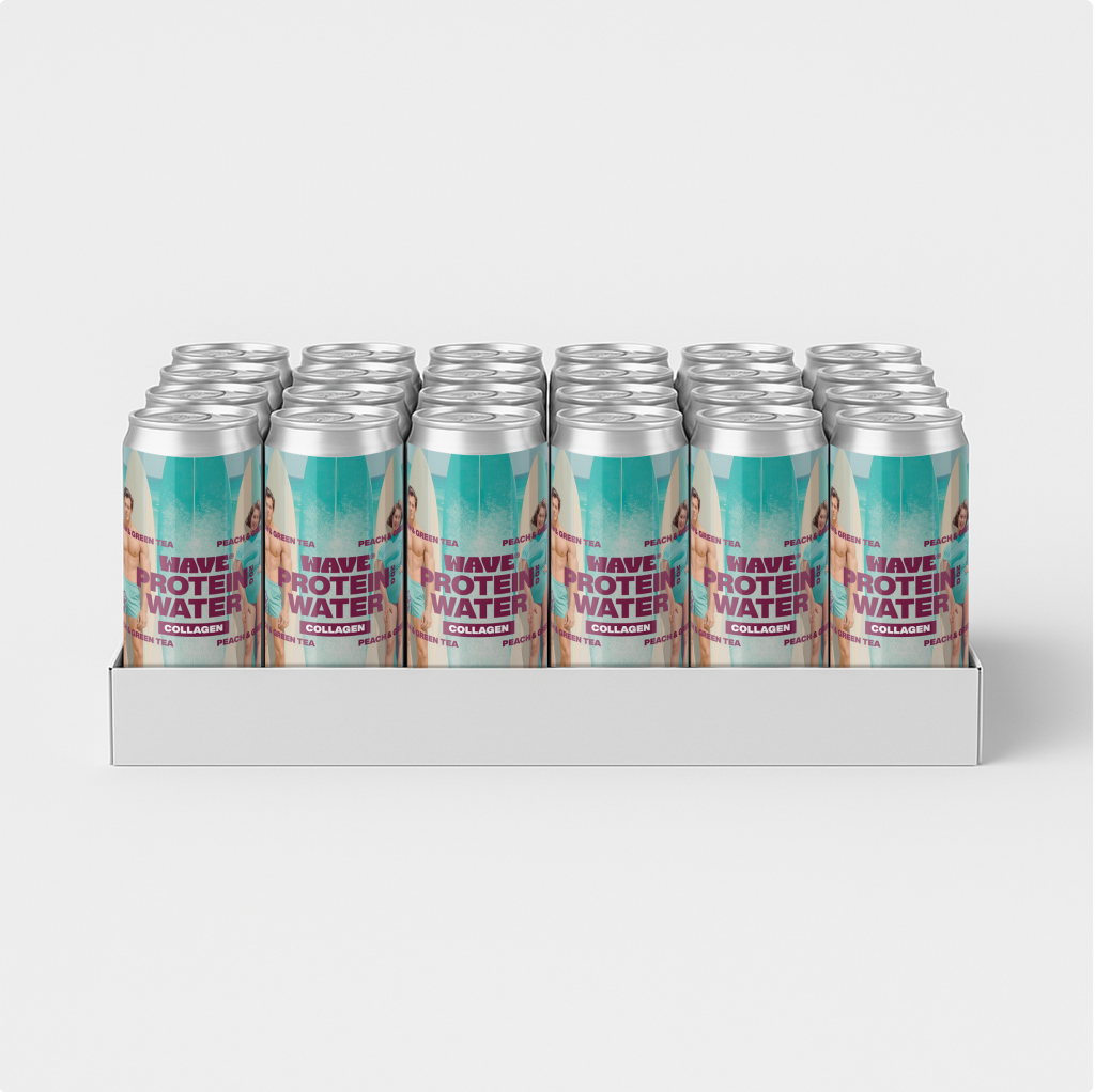 Wave Protein Water Peach and Green Tea 24 Pack